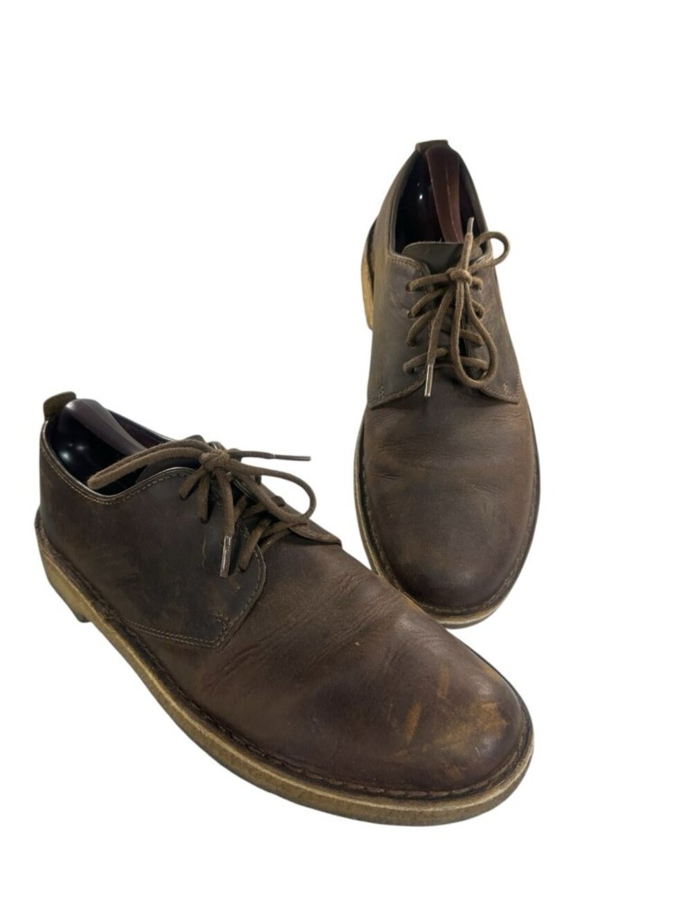 Clarks Originals Comfort Size 9.5 M Mens Brown Leather Shoes